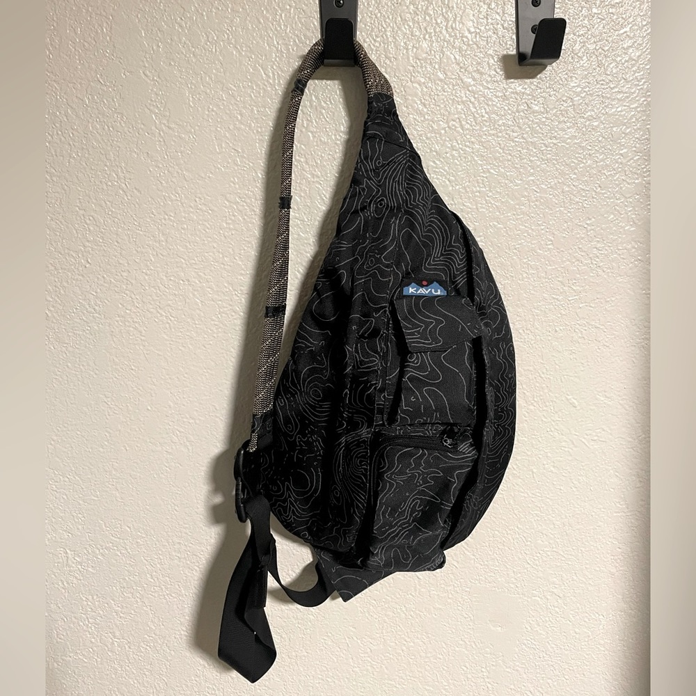 RARE Kavu Rope Sling Bag in Topo